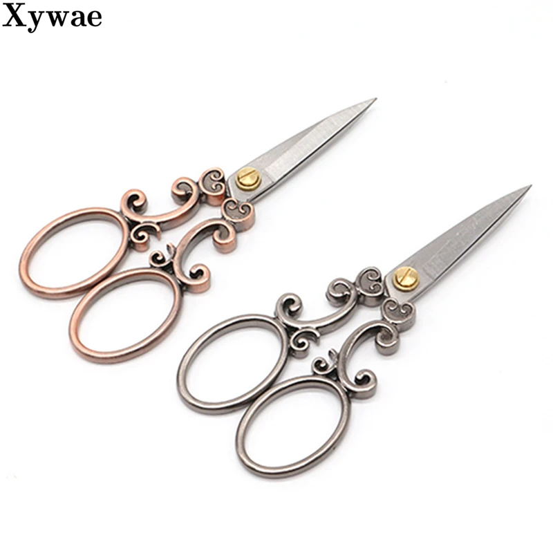 

Zakka Retro Scissors Antique Cutter Cutting Embroidery Cross Stitch Vintage Scissors Sewing Tool Stainless Steel Craft Shears