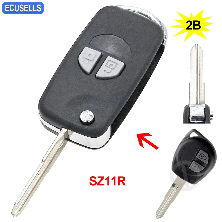 Складной чехол для дистанционного ключа с двумя кнопками Suzuki Grand Vitara Swift Ignis SX4 Liana