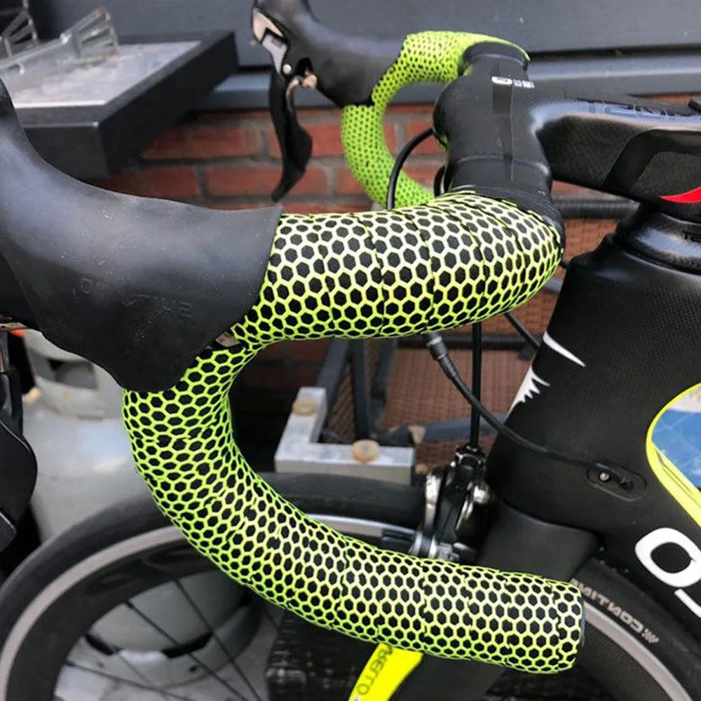 

SKOVAT 1 Pair Road Bicycle Handlebar Tape Wrap Anti-slip Bike Handle Bar Tape Belt Straps Cycling Accessories With 2 Bar Plug