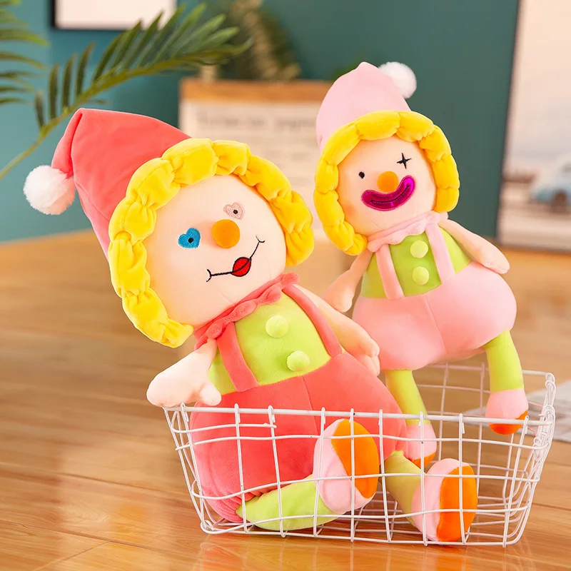 

40-60CM Dream Clown Toy Doll Children Pillow Girl Soft Stuffed Cushion Sofa Decor Cartoon Plush Toys for Children Kids Gift