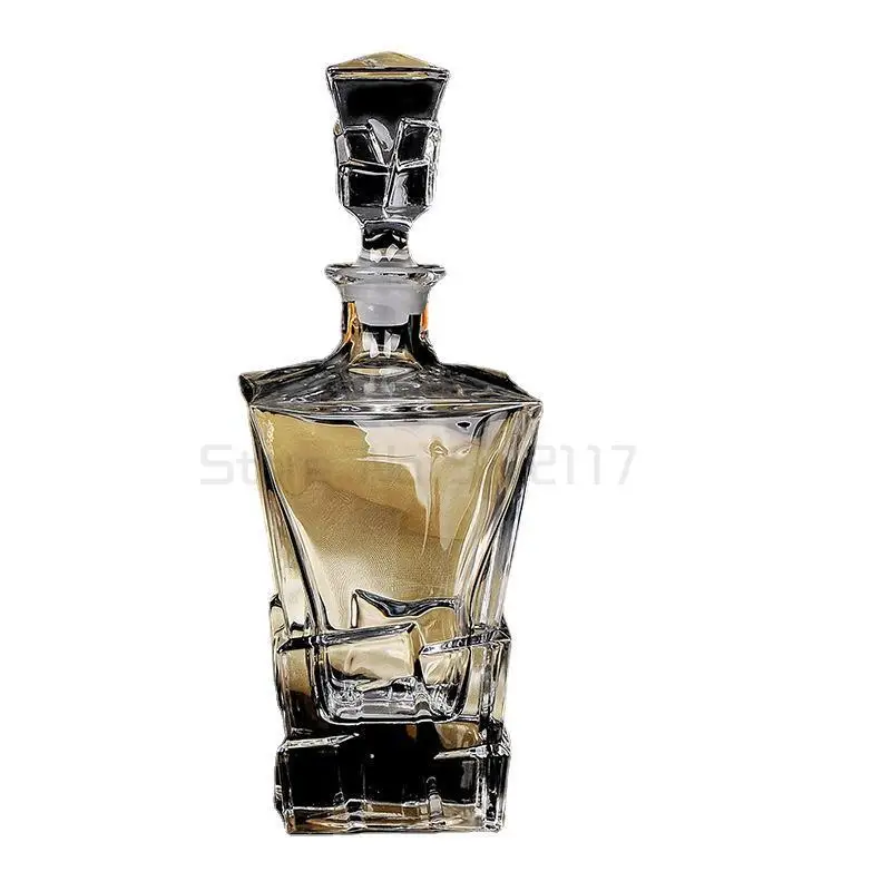 

crystal glass Lead-free Whiskey Decanter for Liquor Scotch Bourbon or Wine