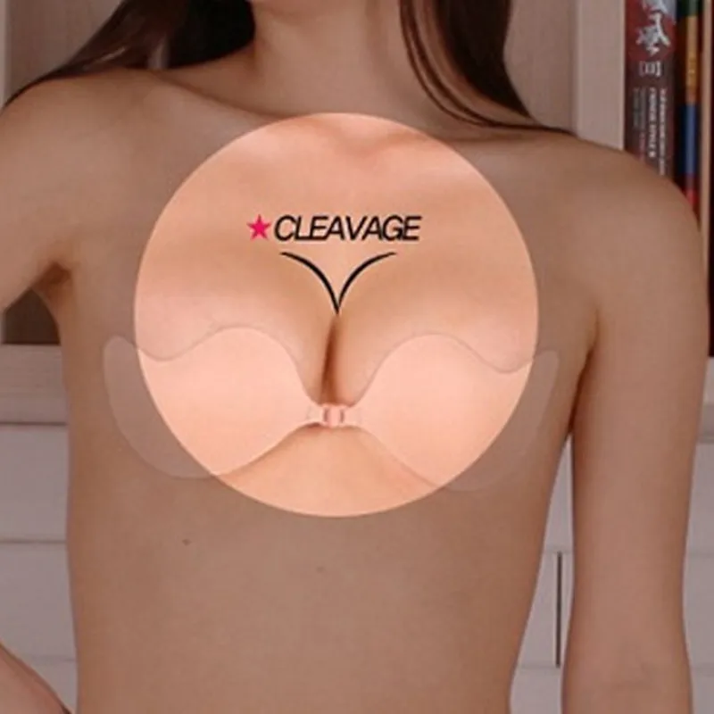 hot Sale Bras Self-Adhesive Push Up Silicone Bust Front Closure Strapless Invisible Bra Reusable Adhesive Backless Sexy Bras up