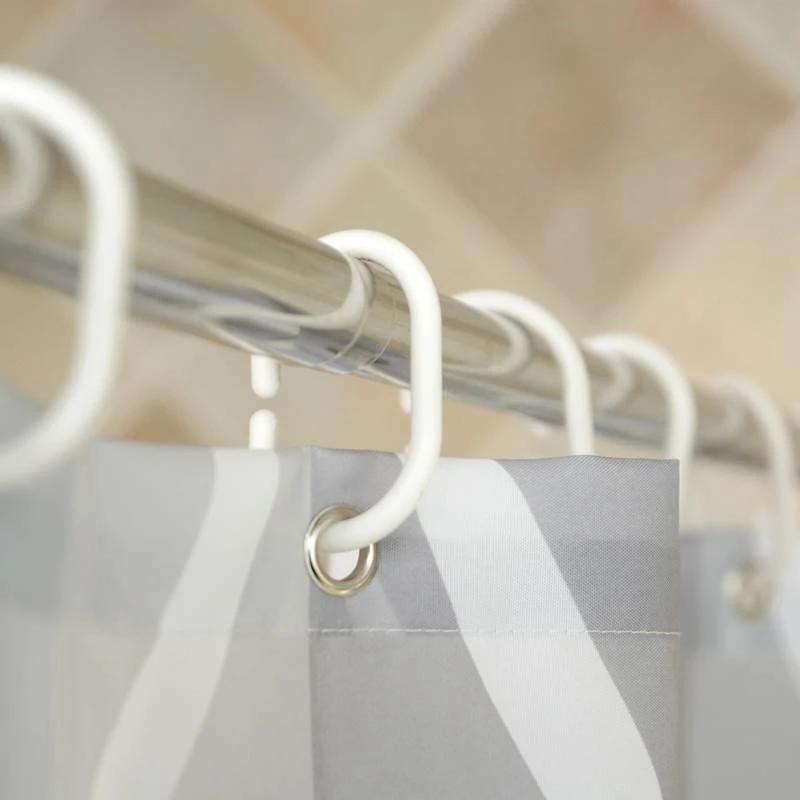 

Waterproof Shower Curtain with 12 Hooks Geometric Printed Bathroom Curtains Polyester Bath Curtain for Home Decor