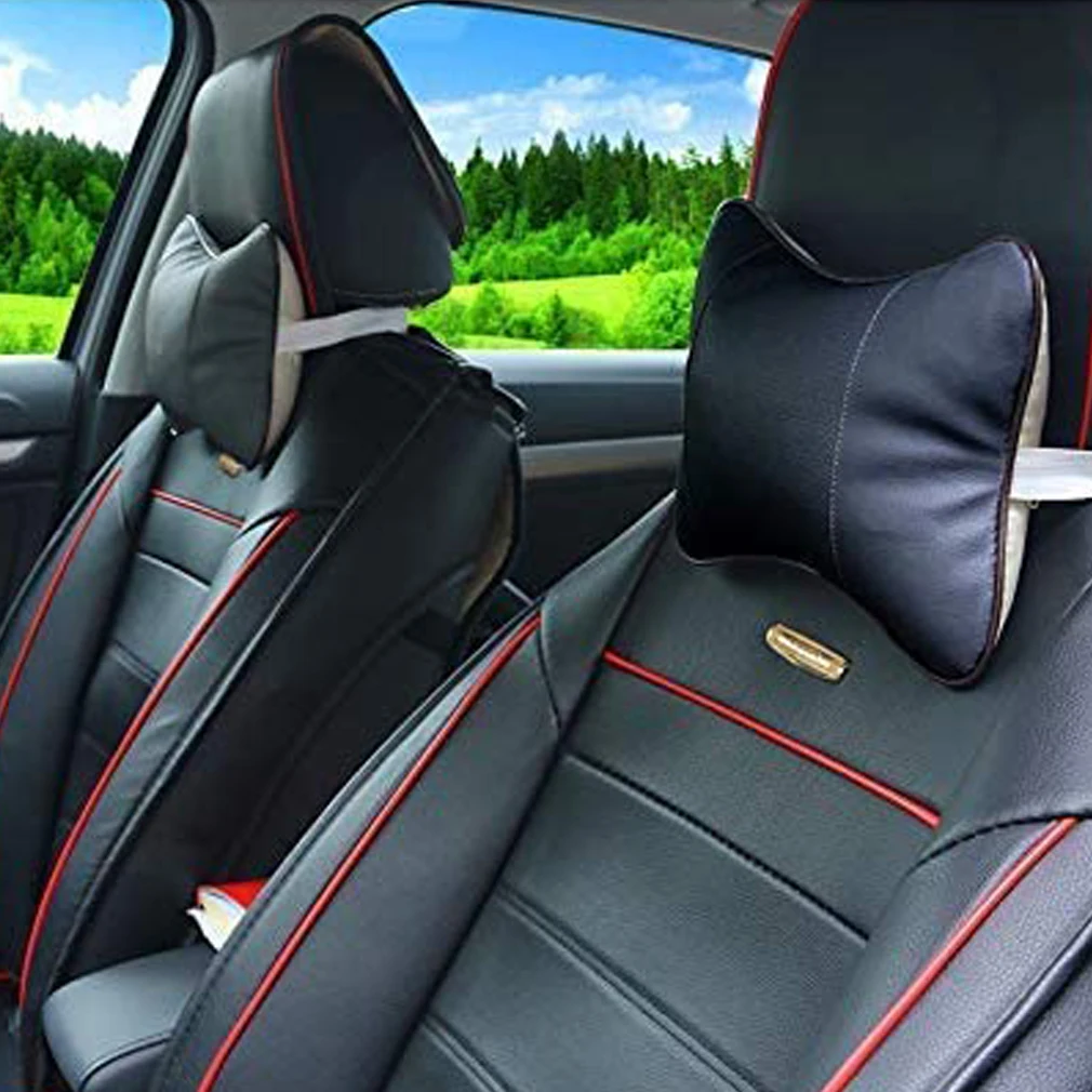 Автомобильная подушка на подголовник удобная массажная двойного назначения для