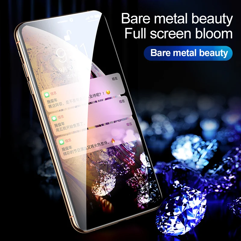 

Anti-Blue 9H Full Cover Tempered Glass Film For iPhone 11 Pro Max Scratch Proof Screen Protector For iPhone X XS MAX XR 7 8 Plus