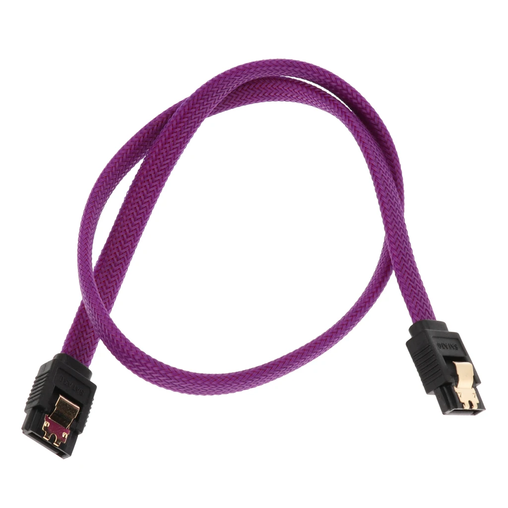 

Premium SATA Cable III 6Gbps Straight HDD SDD Data Cable with Locking Latch 20 Inch