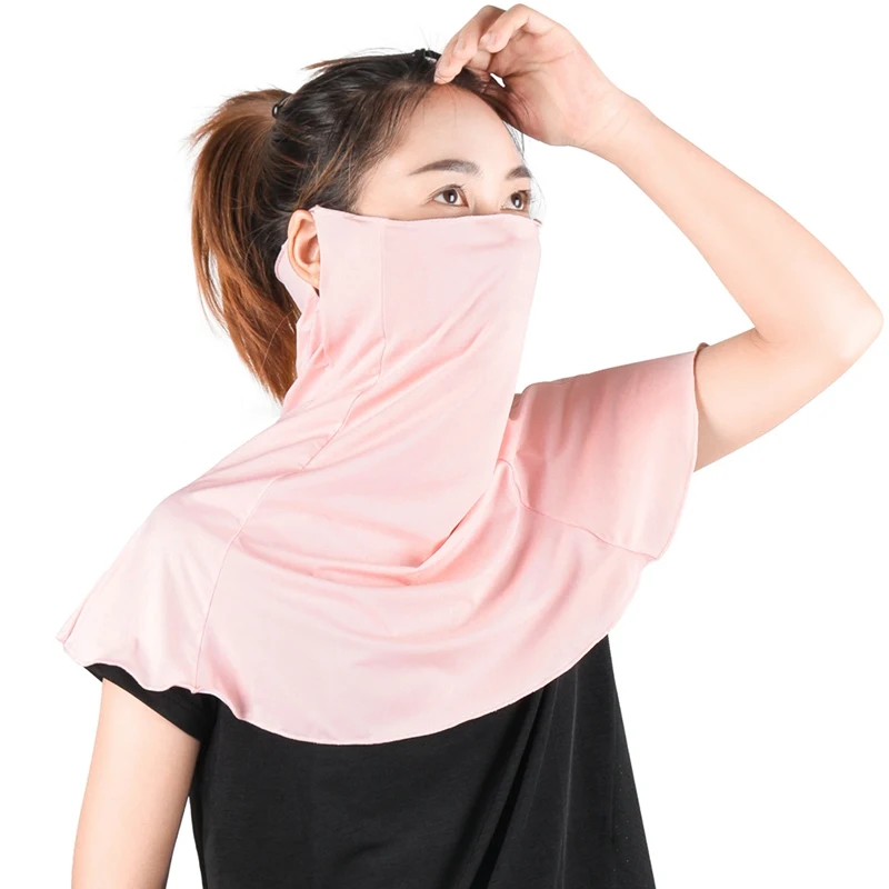 

Летний ледяной Шелковый крутой походный велосипедный шарф-маска для лица, головной убор, анти-пот, дышащий солнцезащитный козырек, шейный ш...