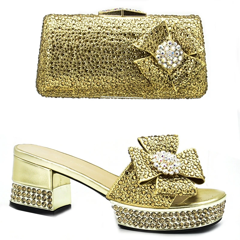 Комплект из туфель и сумочки в африканском стиле Итальянский комплект