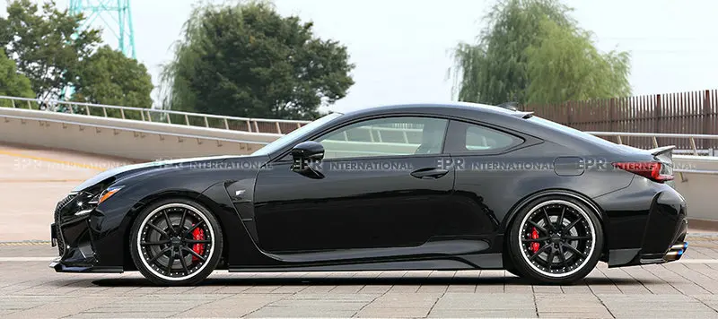 Боковая юбка из карбонового волокна для Lexus 14-18 RC F USC10 ART Type под дверными порогами глянцевая покрышка на дрифт-аэродинамическом комплекте.