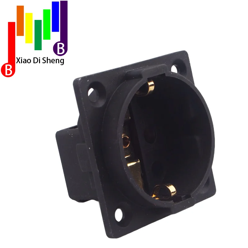 

1 шт. Hifi аудио Ампер родиевый Золотой нейтральный FI-E30 AC 250V 16A EU Euro 2 pin IEC Входная мощность Uitimate H Schuko гнездо шасси