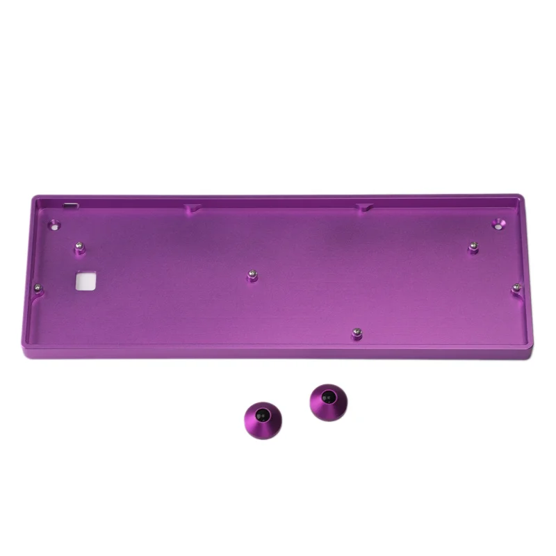 Alu Purple Индивидуальные 60 64 Minila DIY Kit алюминиевый чехол с ЧПУ пластина типа C PCB для 60% 64 ANSI ISO механическая клавиатура - Цвет: Alu Purple