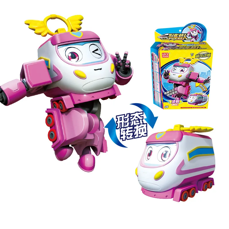 ABS Мини Китай высокоскоростная железная дорога супер поезд робот трансформация