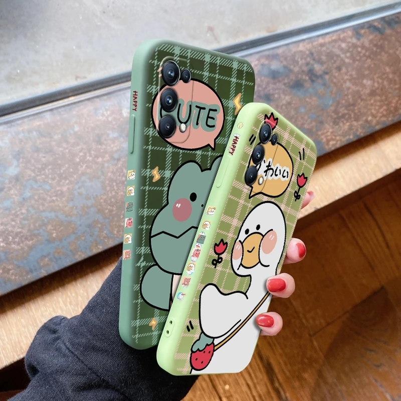 

For OPPO Reno 5 4G 5G Reno 5 Pro 5G Reno 5 Pro+ 5G 5 Lite 5F RENO 5Z 5G 5K Case with Nice luck animal back cover Cartoon casing