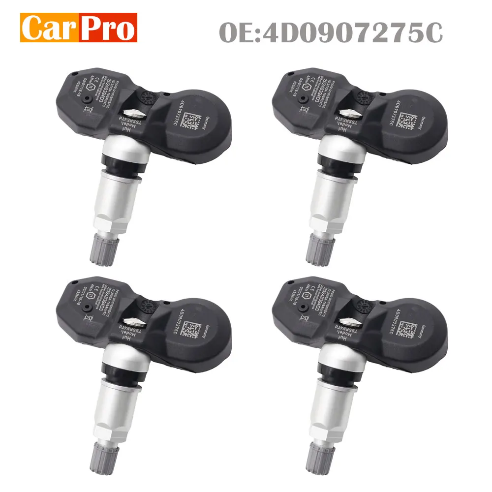 4 шт. датчик давления в шинах TPMS 4D0907275C для Audi A6(4B) A8(4E) 433 МГц