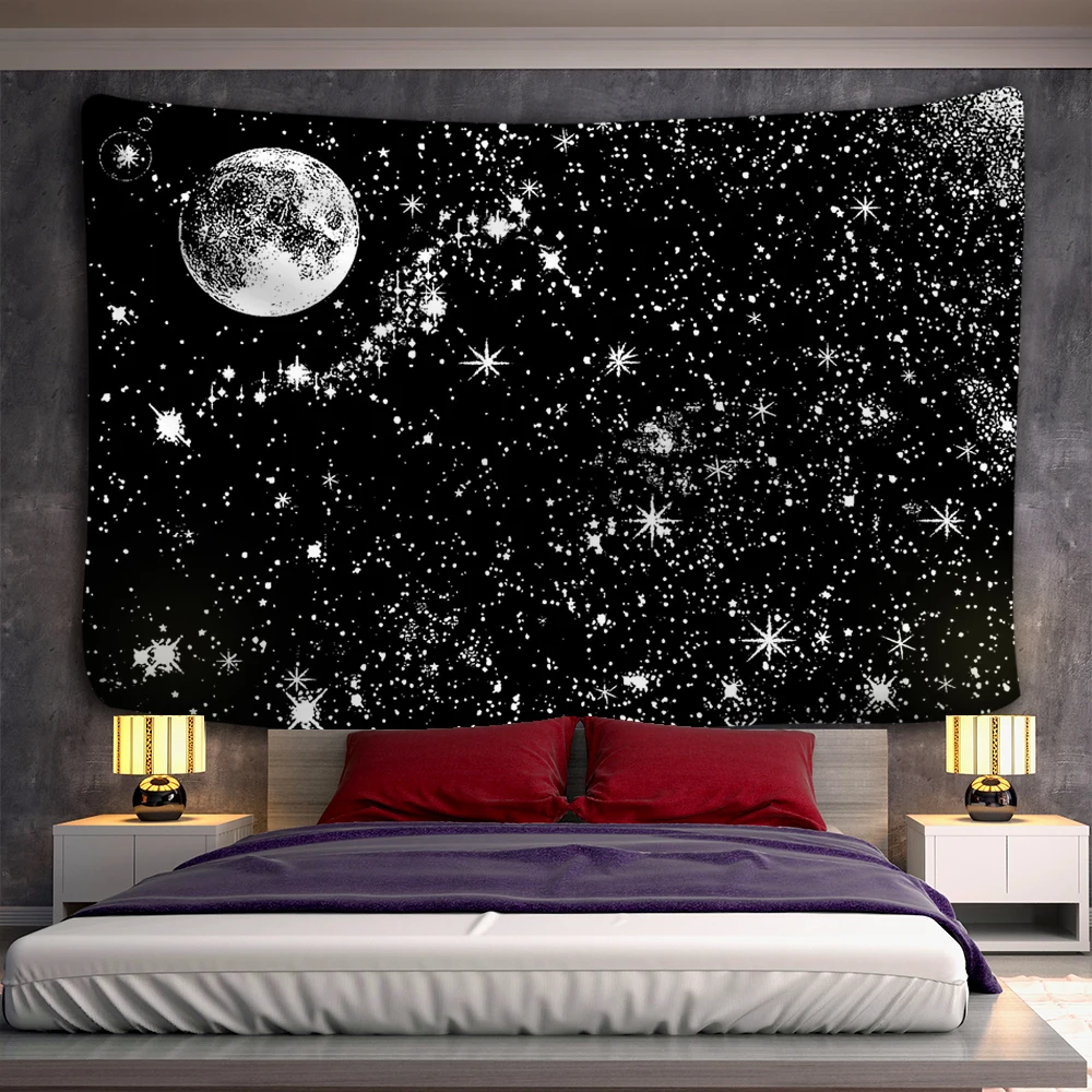 

Planets Tapestry Outer Space Galaxy Universe Printed Tapestries Wall Hanging Mural for Bedroom Living Room Dorm Home Decoration