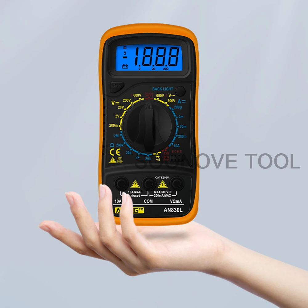 ANENG AN830L портативный Высокоточный Ручной цифровой дисплей мультиметр с ЖК