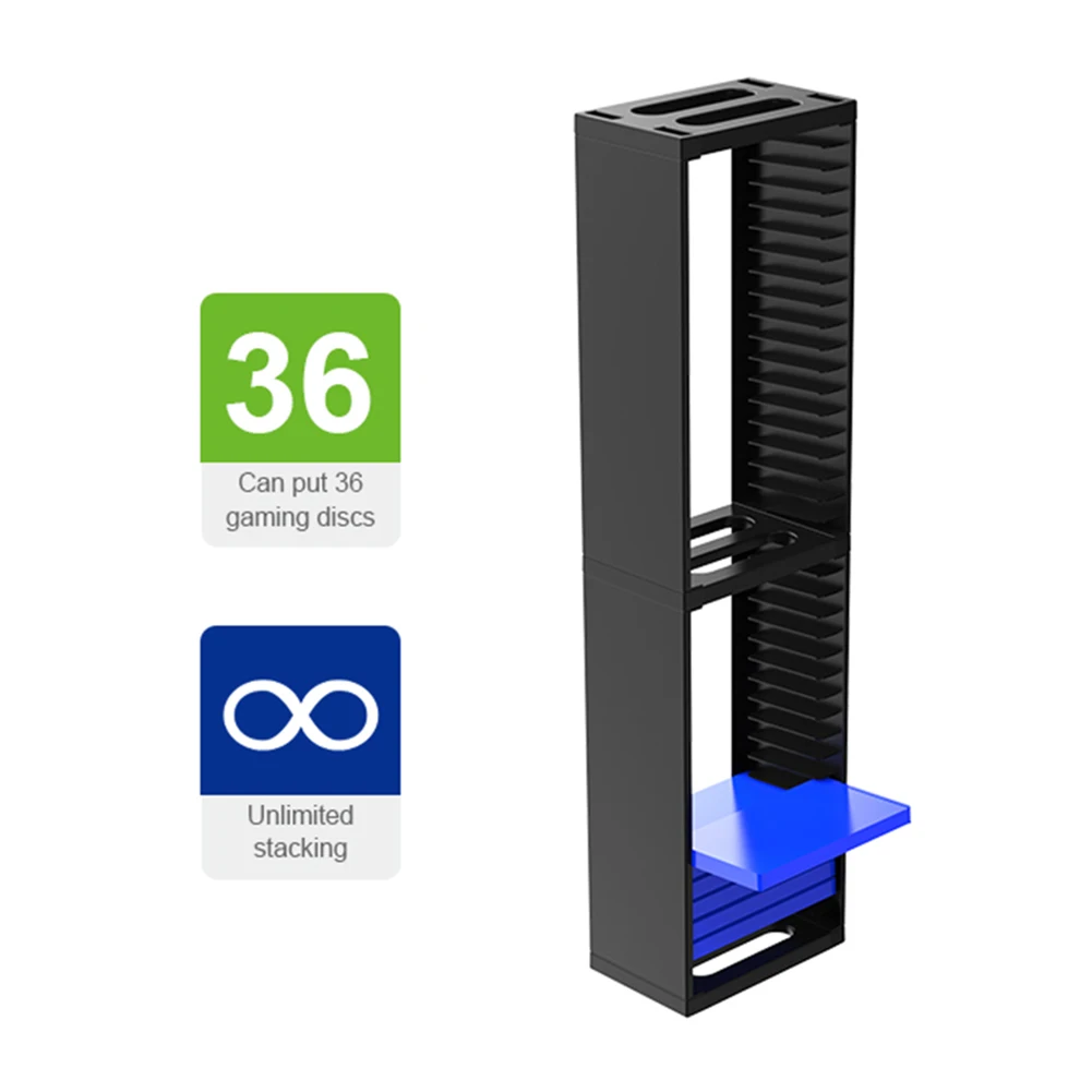 Двухслойный игровой диск для хранения игр башня Держатель дисков вертикальная