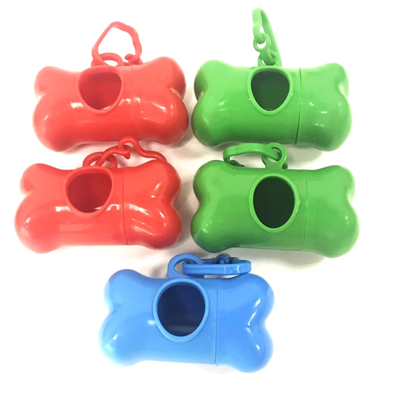 Диспенсер для отходов домашних животных пластиковый в форме кости