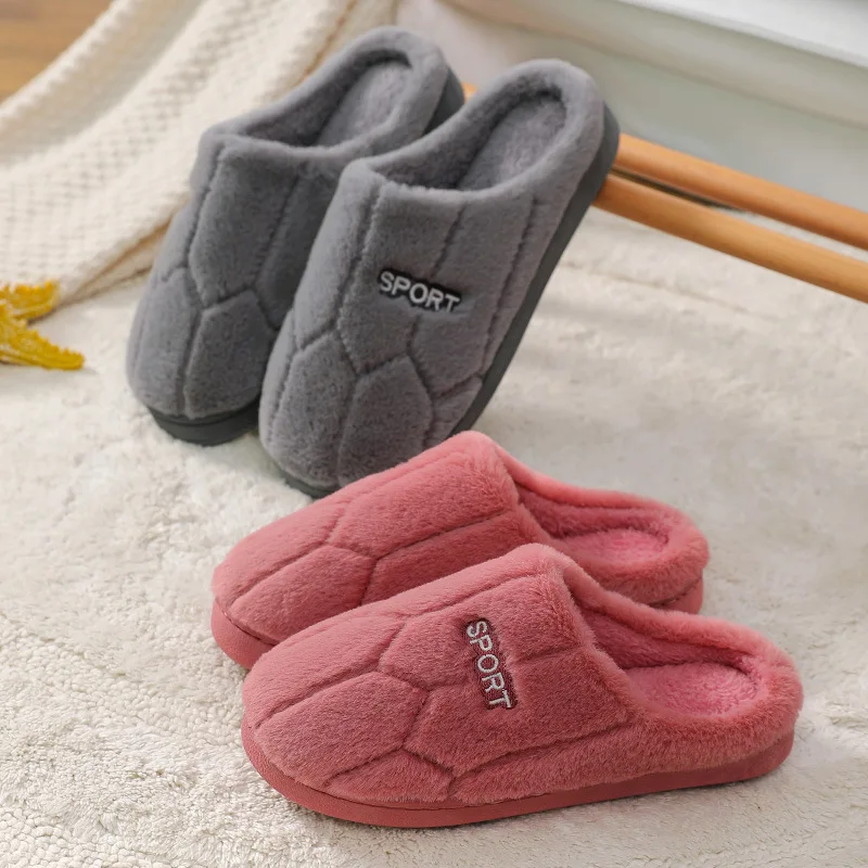 Winter Warm Home Women Slippers House Plush Soft Cotton Slippers Non-slip Men Shoes Indoor Bedroom Slides Lovers Couples