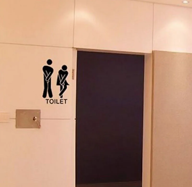 

Removable Cute Man Woman Washroom Toilet WC Sticker Family DIY Decor Mirror Sticker Home Decor for Bathroom Supplies