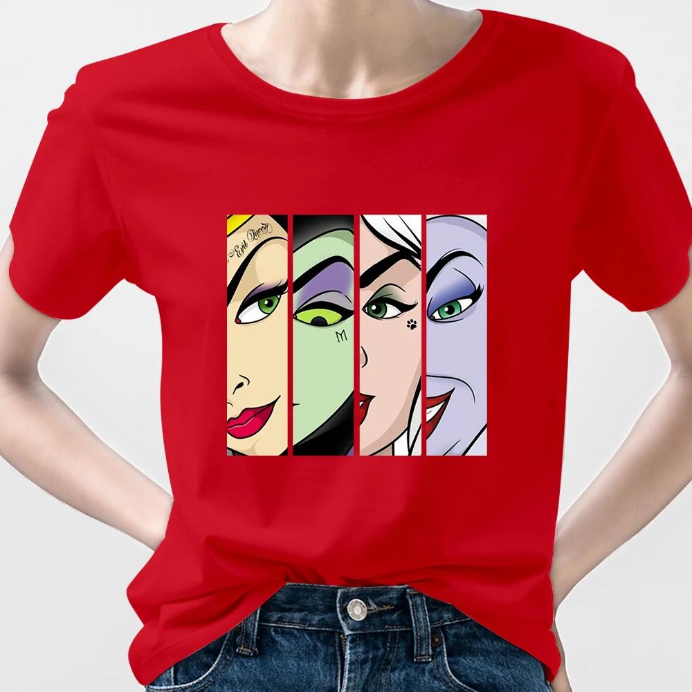 

Maleficent Vintage Harajuku Red Tee Shirt Women Disney Fashion European Short Sleeve Top Manga Ropa Tumblr Mujer Hipster T-Shirt