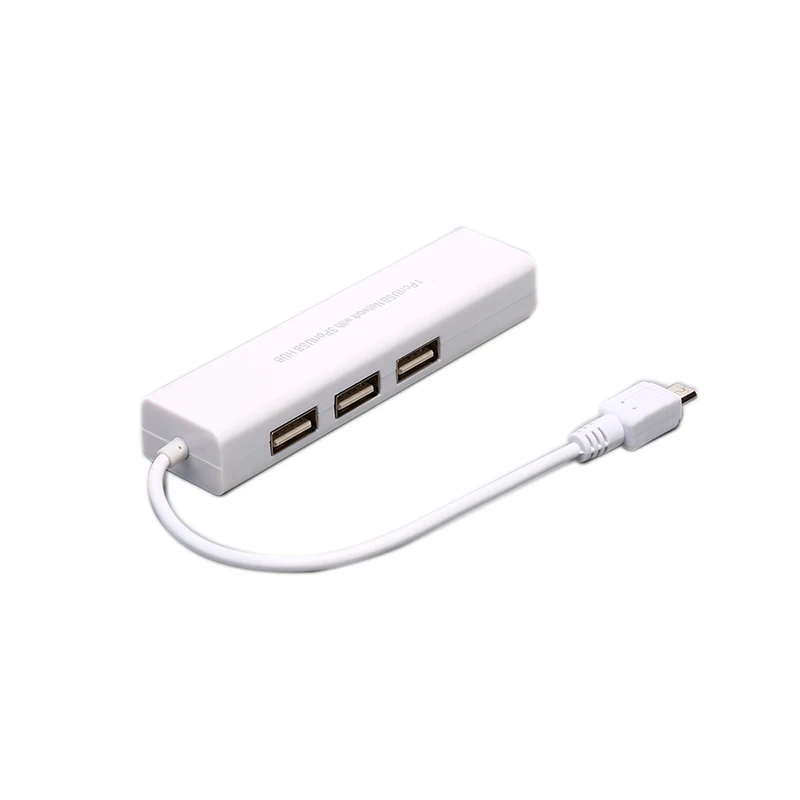 Micro USB to Network LAN Ethernet RJ45 Adapter with 3 Port 2.0 HUB For PC Android Phone Laptop | Компьютеры и офис