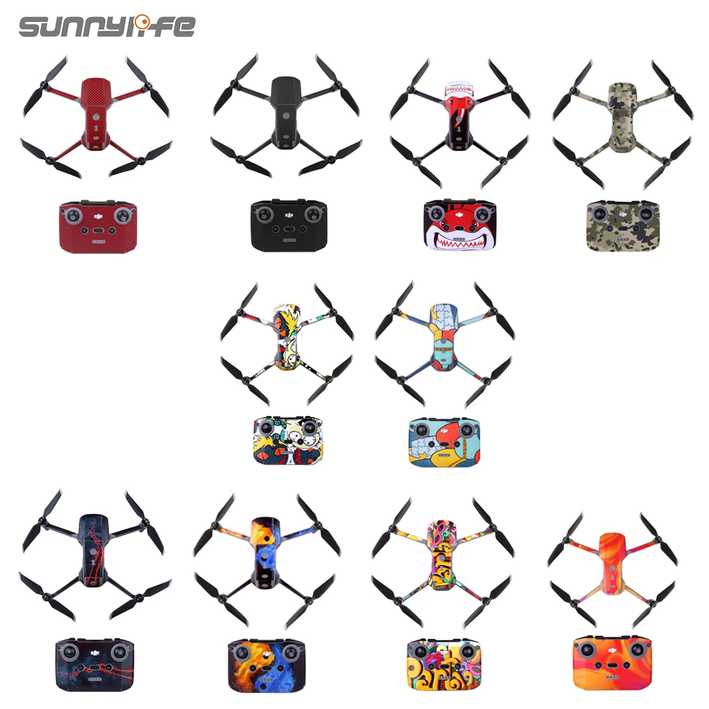 Sunnylife DJI Mavic Air 2 ПВХ наклейки защитная пленка Водонепроницаемая устойчивая к