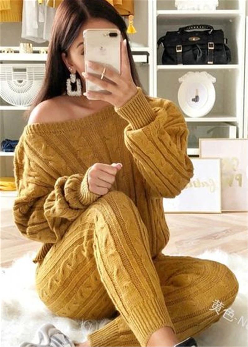 Лидер продаж 2019 новый женский костюм в стиле ретро летний свитер джоггеры