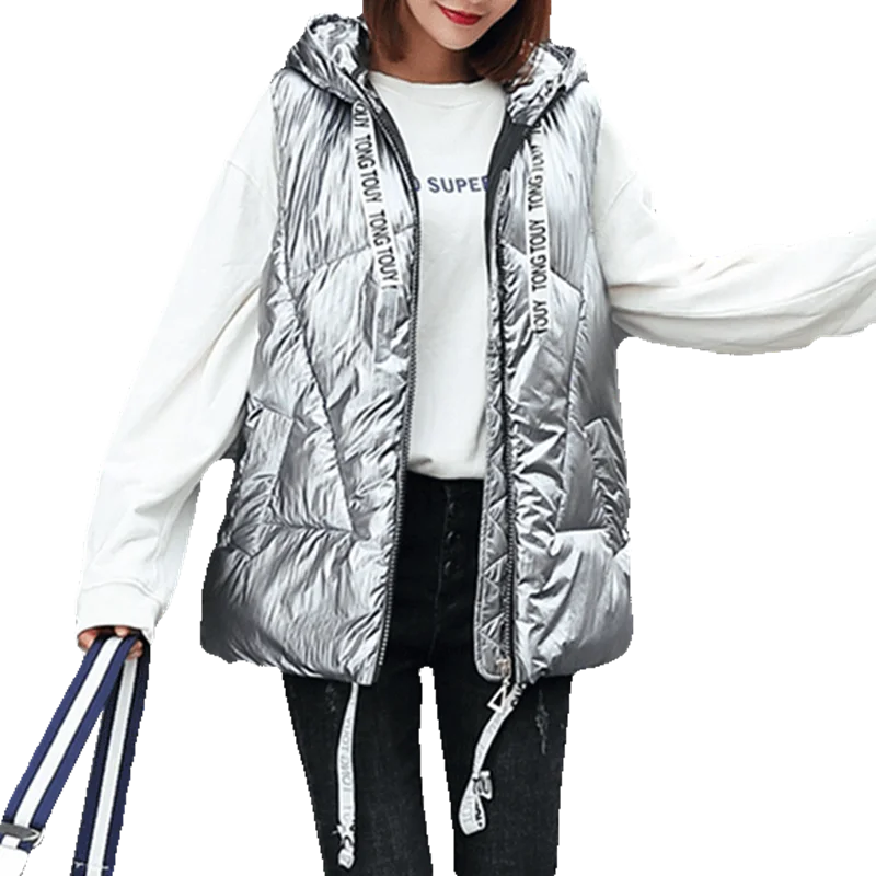 Vrex Women clothing Autumn and winter New Arrival 2019 Shiny bright Unbelievable cotton jacket Flash woman | Женская одежда