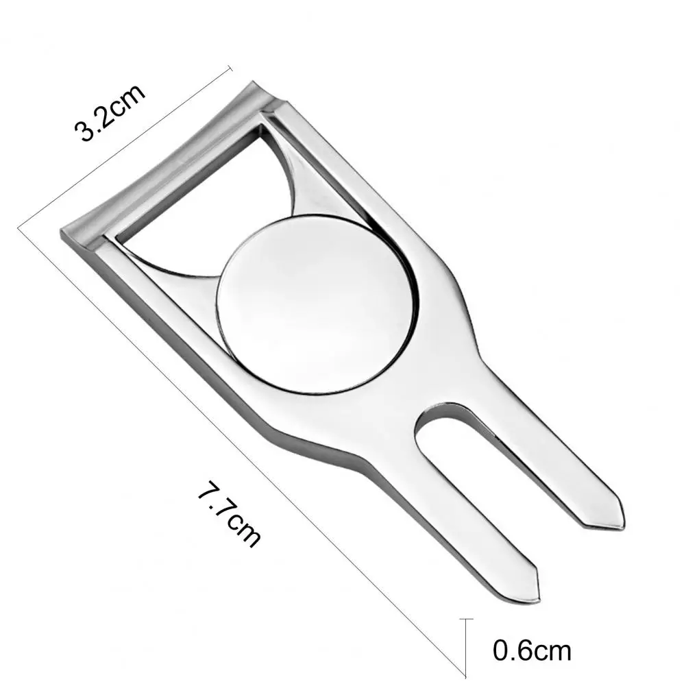 

Durable Golf Pitch Mark Convenient Practical Metal Small Portable Lightweight Divot Fork Repair Tool for Outdoor Golf