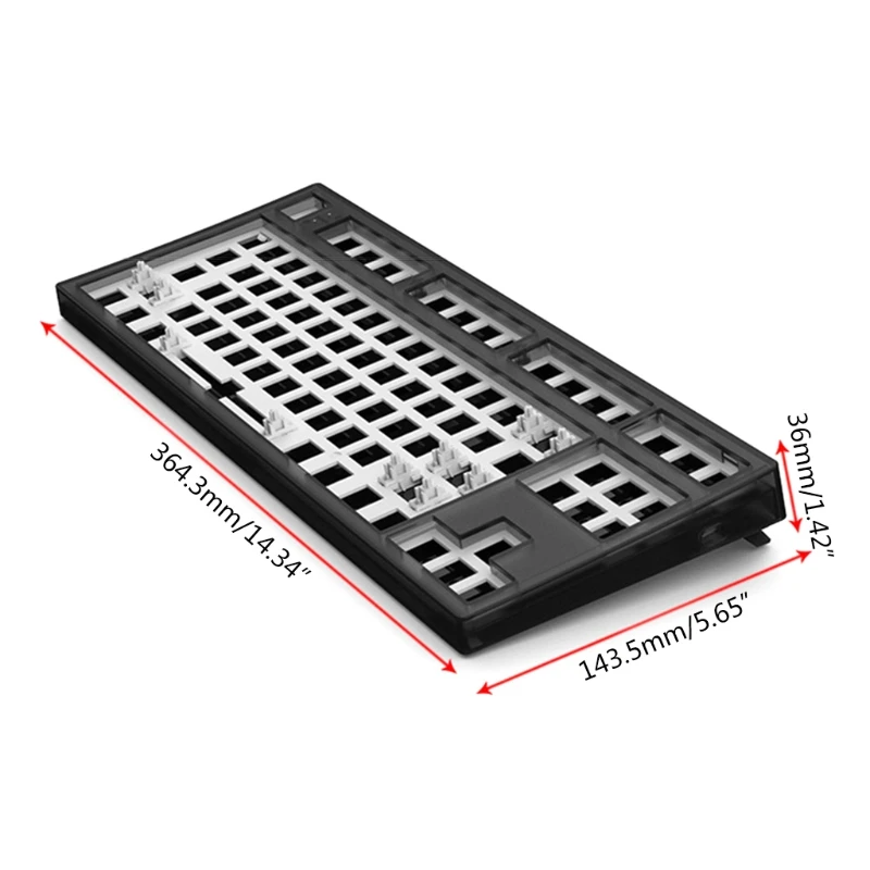 Механическая игровая клавиатура проводная USB с 87 клавишами RGB подсветкой научная