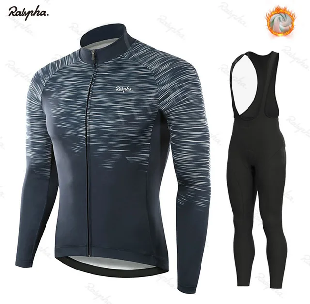 

Ralvpha new Cycling Set 2021 Winter Fleece Cycling Jersey Set Mountian Bicycle Clothes Wear Racing Bike Clothing Ropa Ciclismo