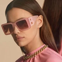 unisex fashion sunglasses vintage personality catwalk large frame hollow square sunglasses luxury brand designer high quality