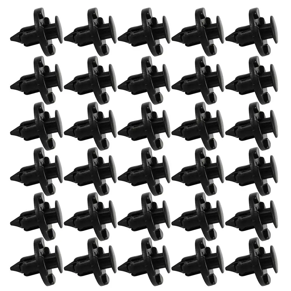 

30 Pcs 8mm Car Plastic Rivets Fastener Bumper Fender Push Clips for Nissan