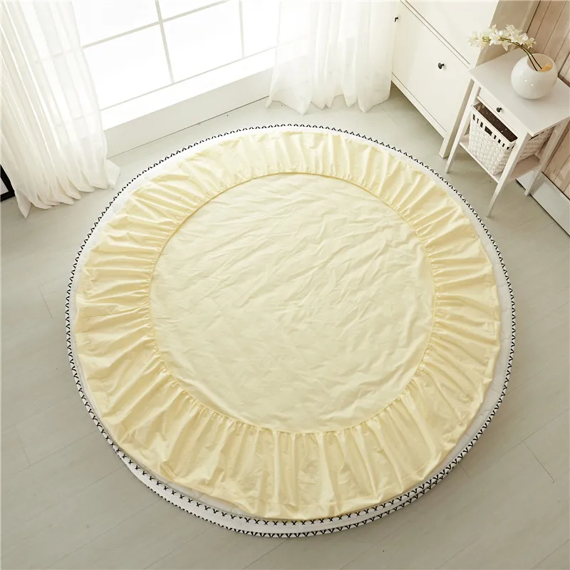 Наволочка на кровать в европейском стиле с круглым подолом однотонное покрывало