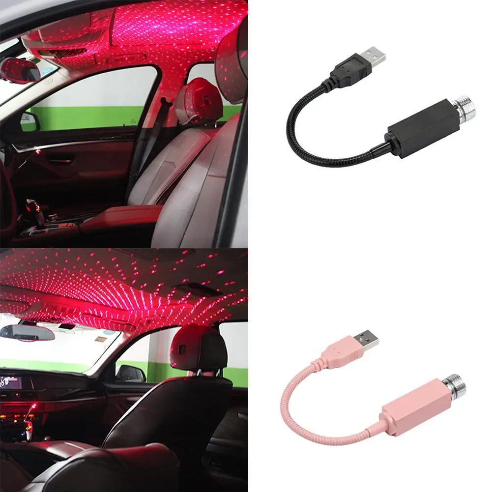 

Universal Mini LED Car Roof Star Night Lights Interior Ambient Lamp USB Galaxy Plug Atmosphere Decoration Light Light T3Y4