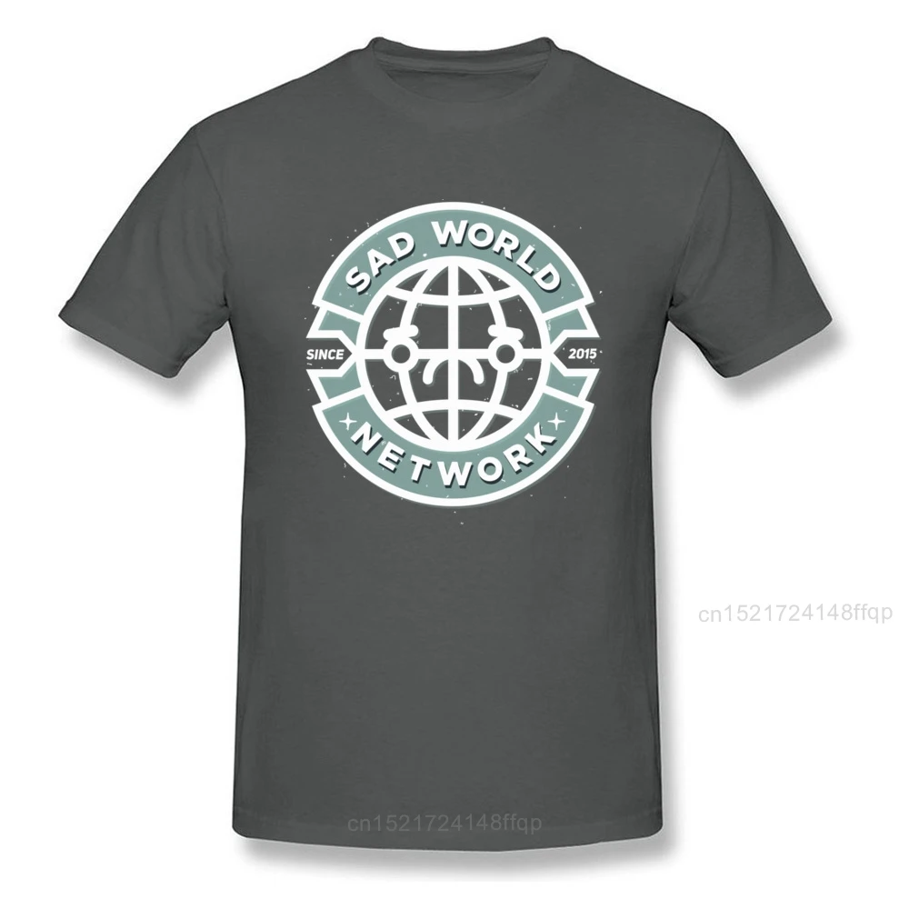 SAD WORLD NEWS NETWORK 2018 Летняя мужская черная футболка драматическая забавная