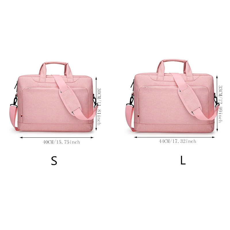 Solid Color Portable Laptop Shoulder Bag Document Storage Briefcase Handbags Household Office Travel Supplies Tools Accessories
