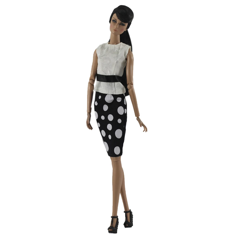 Профессиональный костюм для куклы Барби комплект из длинного пальто рубашки без