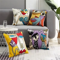 art abstract embroidered decorative cushion covers throw pillows case cotton creative decor for home sofa car covers 45x45cm