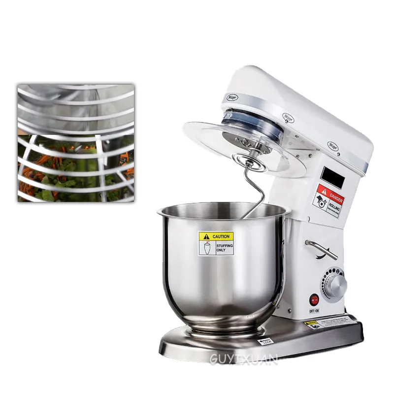 Коммерческий миксер на 7 л многофункциональный бытовой для теста взбитый крем