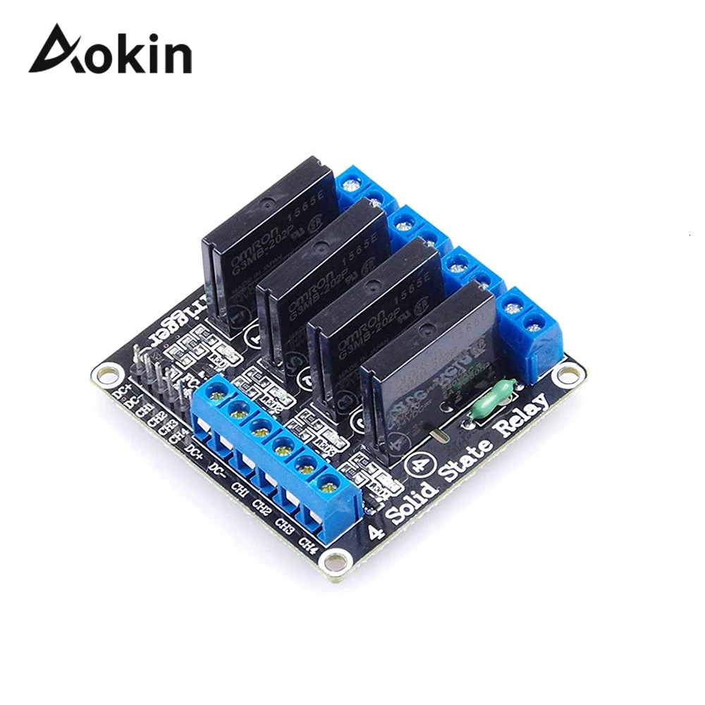 

4 channel High-Level Fire Plate Solid Status Relay Module 5 V 2A to Arduino Uno Duemilanove MEGA2560 MEGA1280 BRAKE DSP PIC