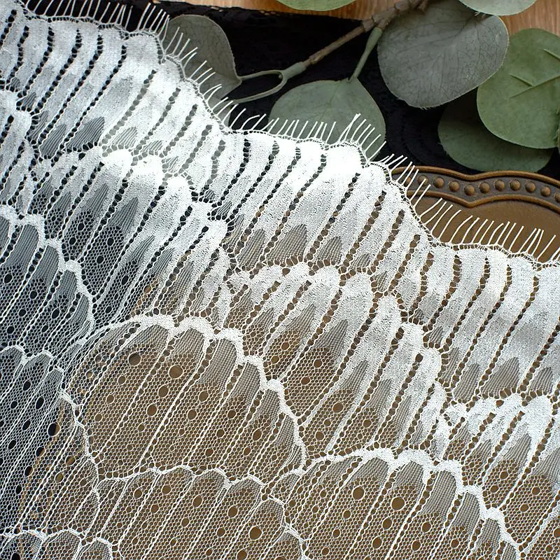 Изысканные Белые ресницы 3 метра кружевные аксессуары Ручная работа шарф шаль |