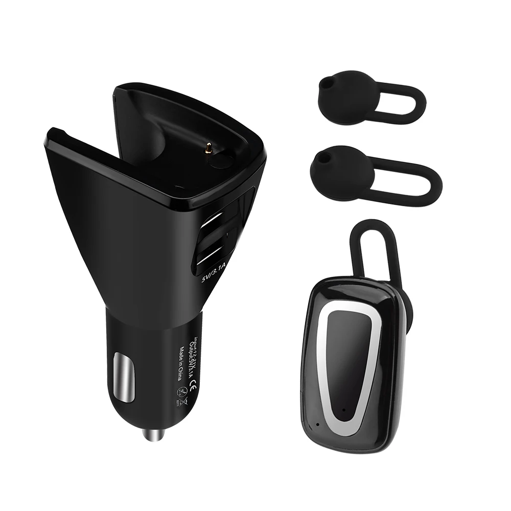 Bluetooth наушники беспроводные спортивные с USB Автомобильное зарядное устройство