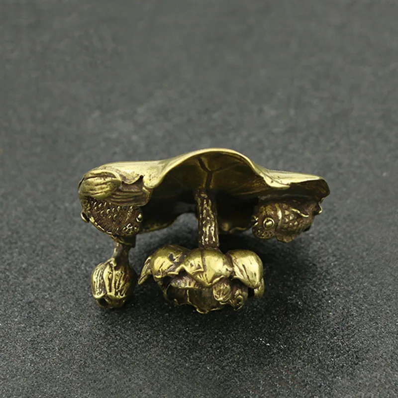 Античная медь искусственная пара рыб лотос маленькие украшения креативная