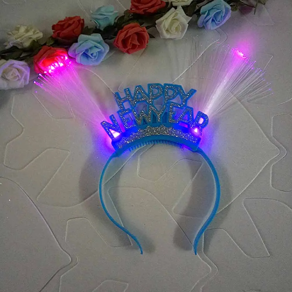 Светодиодный ободок для волос с Новым годом электрический светильник светящаяся