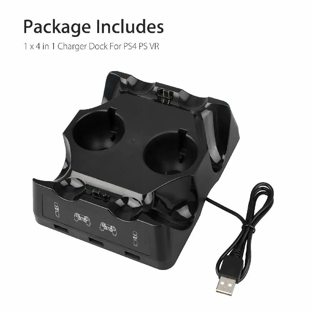 Док станция зарядная подставка для PS VR Move 4 аксессуары игр PS4 PSVR джойстик геймпады