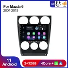 Мультимедийная магнитола для Mazda, мультимедийный проигрыватель на Android 11, 2 + 32 ГБ, с GPS-навигацией, Wi-Fi, BT, RDS, для Mazda 6, 2004, 2005, 2006, 2007, 2008 - 2014