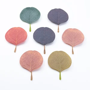 Листья эвкалипта 30 шт., многоцветные шелковые листья, декоративные цветы для свадебного автомобиля, рождественские украшения для дома, искусственные растения