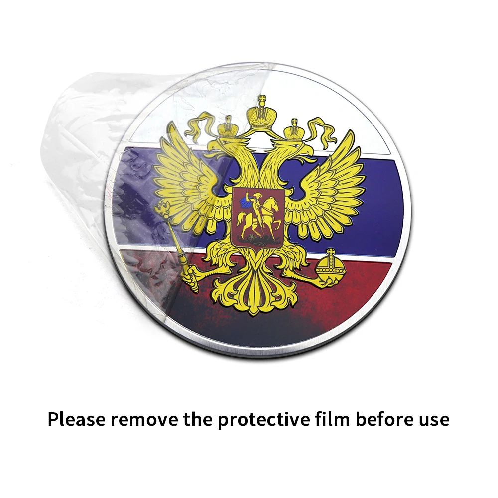 3D алюминиевый значок с российским национальным флагом логотип наклейка на